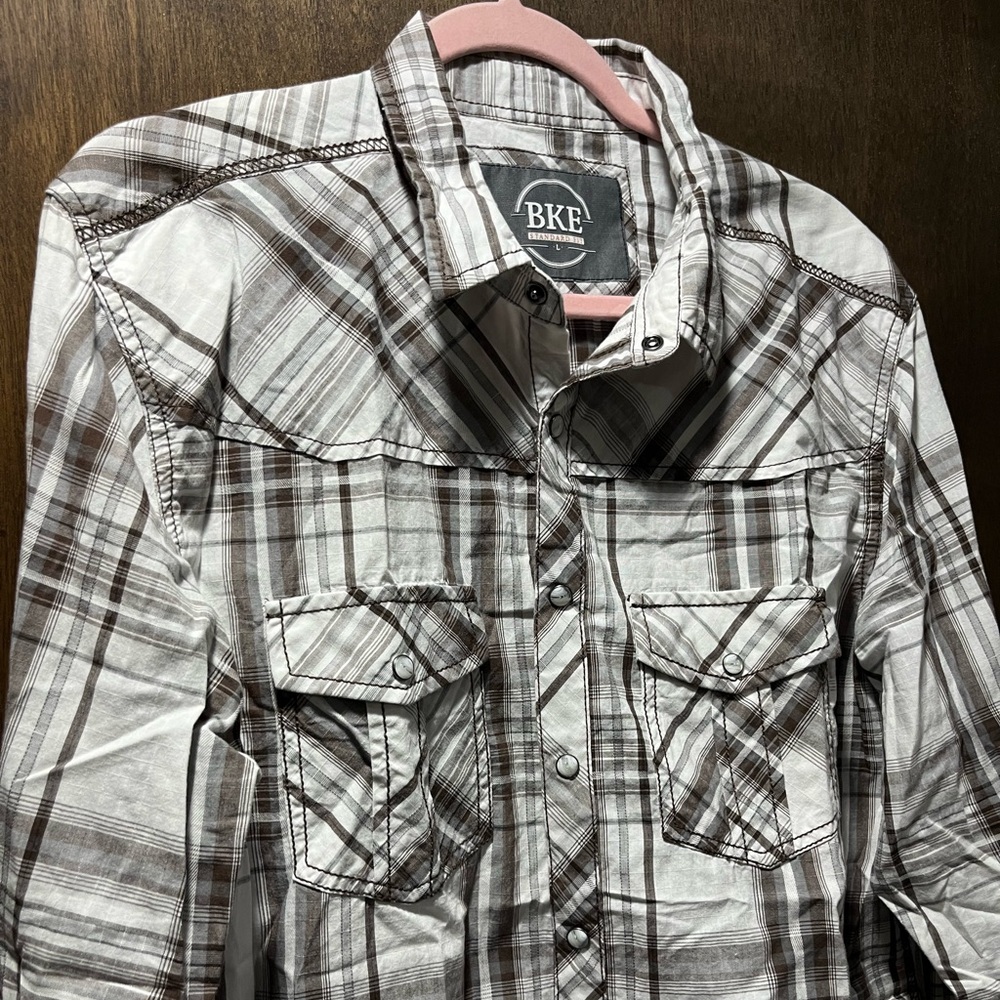 BKE Plaid Standard Fit (L)